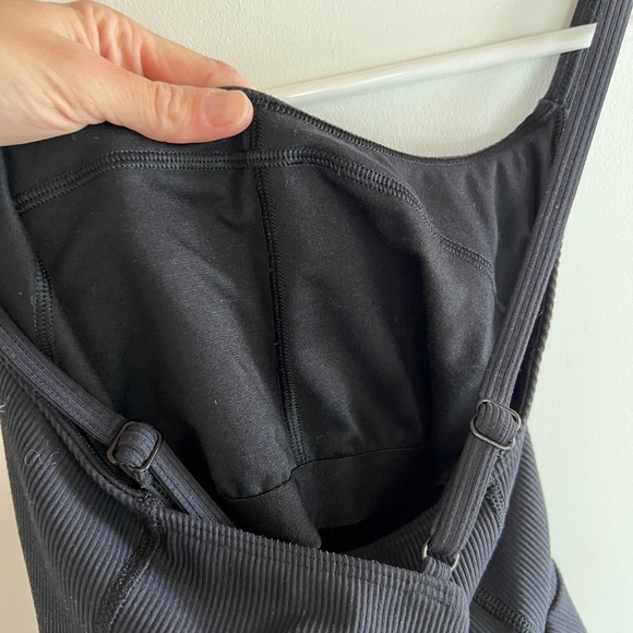 Gap Fit Athletic Navy Ribbed Wide Leg Jumpsuit Sz XSmall for Yoga or Loungewear - Picture 8 of 8